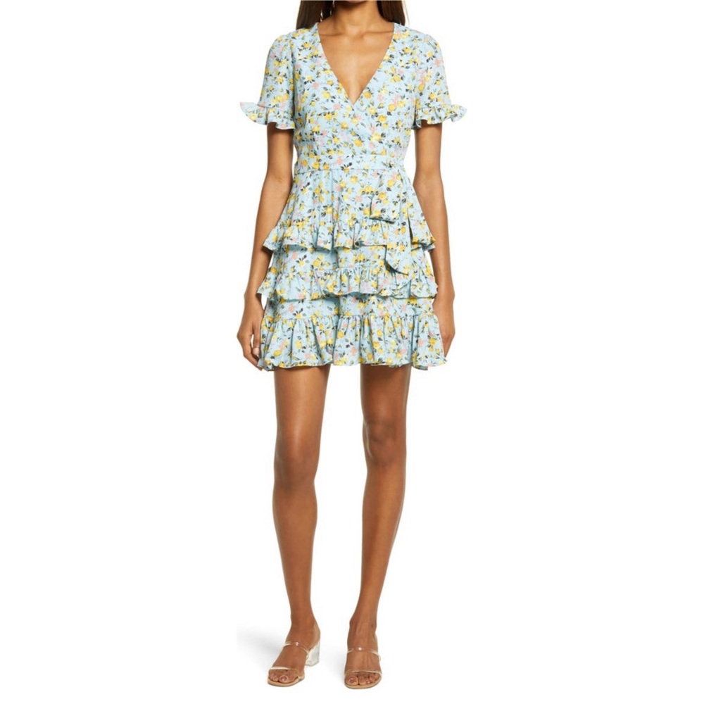 Floral ruffle dress